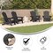 Flash Furniture Gray Adirondack Patio Chairs with Cupholder, 4PK 4-LE-HMP-1044-10-GY-GG - alternate 2